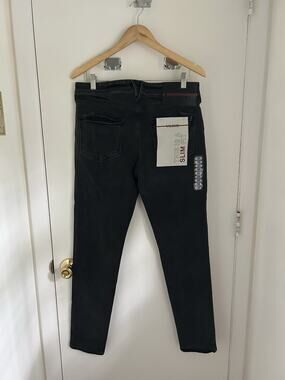 Vayder Men’s Jeans Slim Emanuele Black Size 32 New W/Tags